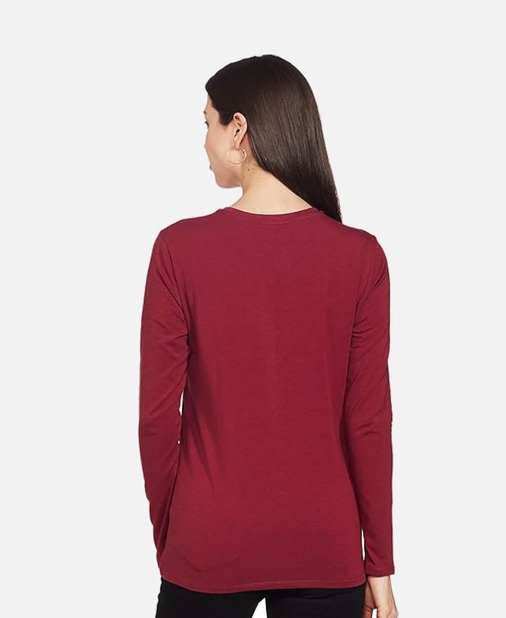 Full Sleeve Round Neck Slim Fit Cotton Tshirt