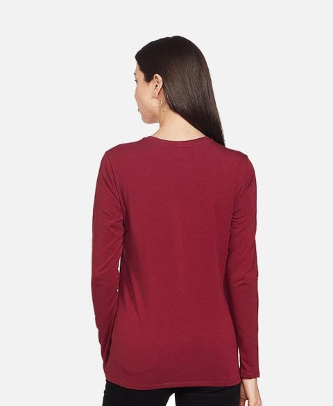 Full Sleeve Round Neck Slim Fit Cotton Tshirt