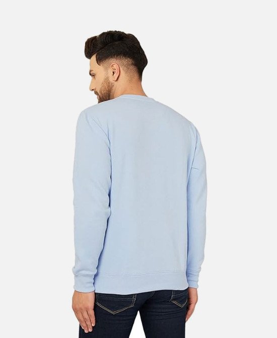 Men's Slim Fit Solid Round Neck Full Sleeve Sweatshirt