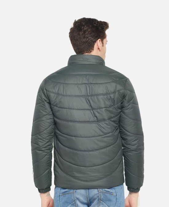 Men's Solid Full Sleeve Baseball Collar Windcheater  Jacket