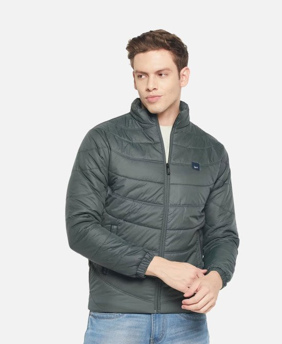 Men's Solid Full Sleeve Baseball Collar Windcheater  Jacket